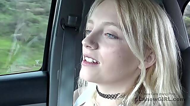 Skinny sweet blonde gets tight pussy screwed at audition