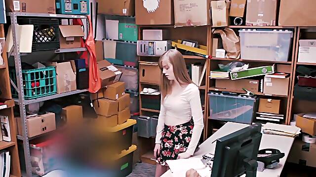 Teen shoplifter Dolly Leigh fucked as punishment
