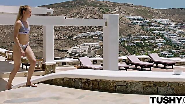 TUSHY vacation suite where Alecia takes deep anal