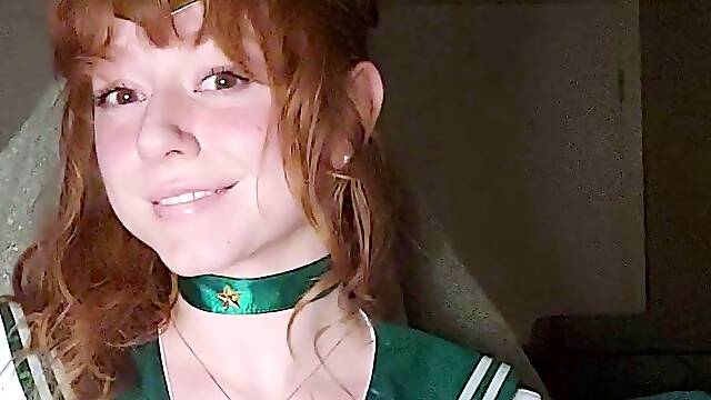 Pretty redhead webcam masturbation show