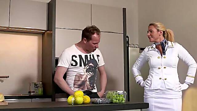 Stewardess comes home to fuck by Magma Film: Big Ass, Blowjob Milf Porn