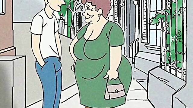Fucking fantasies about grandma! Porn cartoon