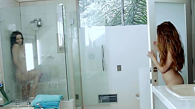 Lesbian shower sex with  intense orgasm with Madi Meadows & Samantha Hayes