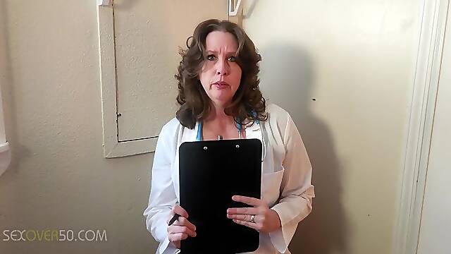 A Sexy Mature Milf Doctor Examines A Young Man And His Curved Cock And Gives Him An Anatomy Lesson Hell Never Forget