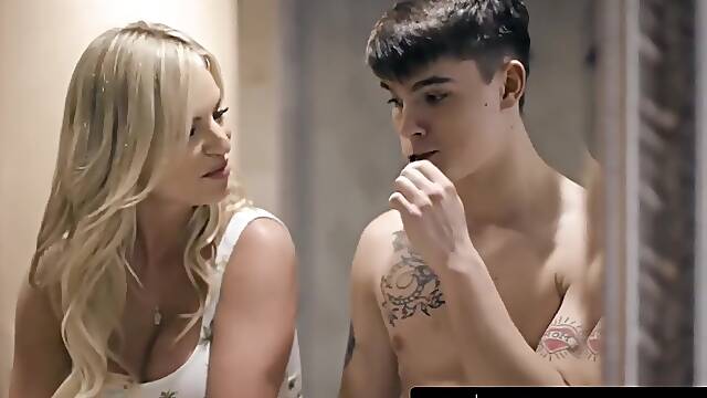 Horny Stepmom Rachael Cavalli Sucks Off Her Stepson By Mistake While Sharing A Bed!