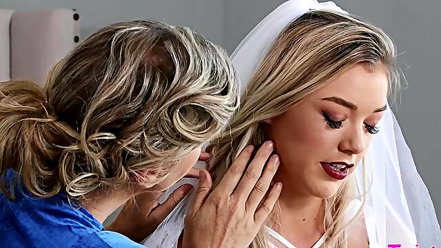 Cheating Wedding Blonde Lesbian Heat Turns Into Passion