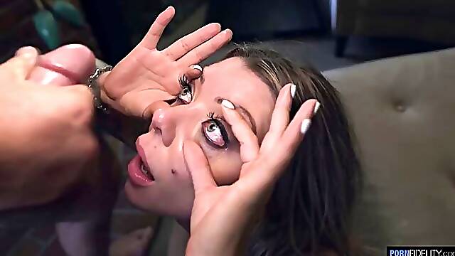 Busty woman with tattoos, Karma Rx is getting hammered and screaming from pleasure while cumming