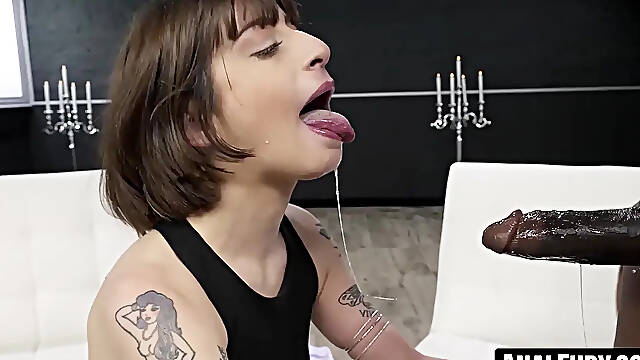 Italian cutie Silvia Soprano rides her first ANAL BBC