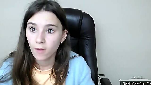 Skinny brunette small tits very pretty web teen
