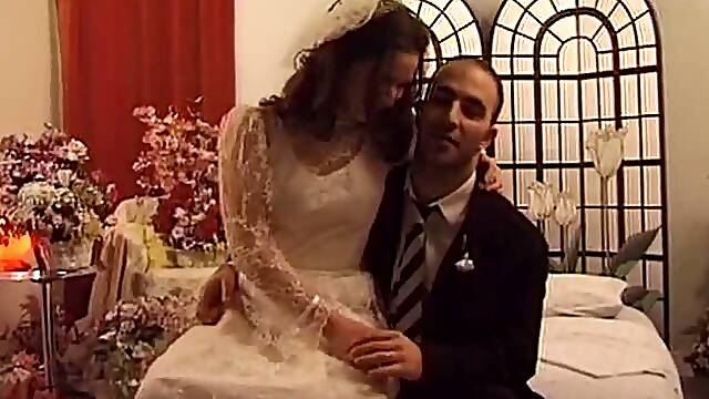 Bride And Groom Share A Passionate Bedroom Encounter