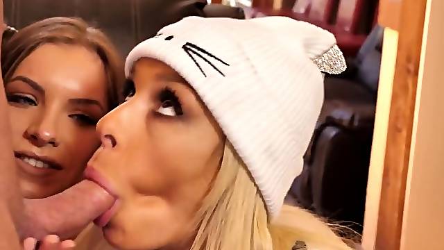 Neighbors performs wonderful FFM threesome when meet again