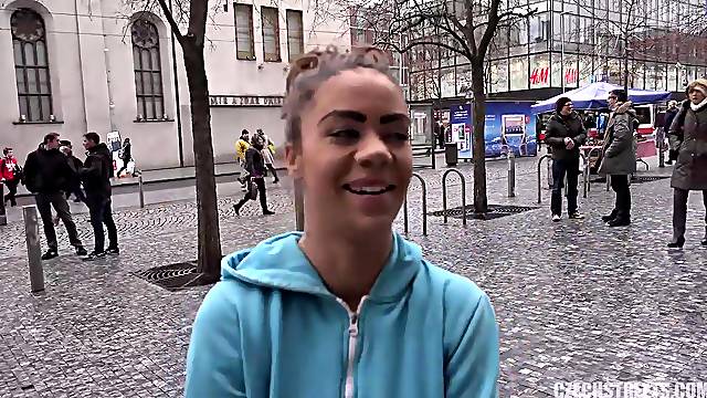 Funny ebony amateur girl wants extra cash for sex