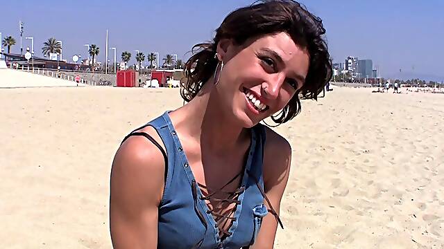 Fetching brunette is happy to ride the dick and to lick the balls