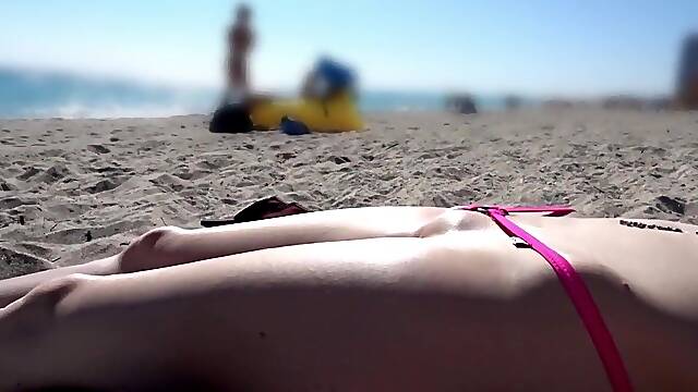 Beach exhibition compilation: provocative bikinis and nudity at the beach