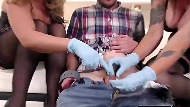 Pathetic Cuckold Watching Hotwives Stretched By Massive Ebony Schlong