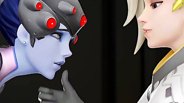 Widowmaker Punished for Cake - Intensive BBC Screw & Creampie - CG Overwatch Porn