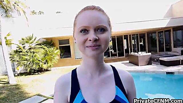 Ginger-haired bikini teenager torn up by BBC poolside