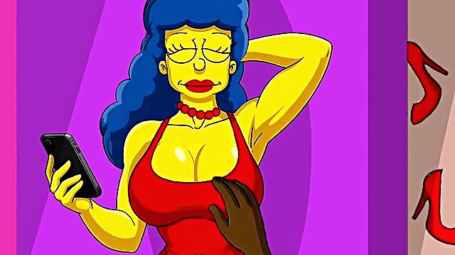 New Fitness Trainer With a Big ebony spunk-pump for a Married Housewife. toon. Simpson Parody