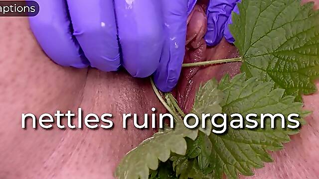 Nettles ruin orgasms - captioned