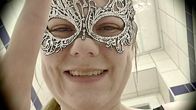 Shrunken and glued onto a sheet of toilet paper