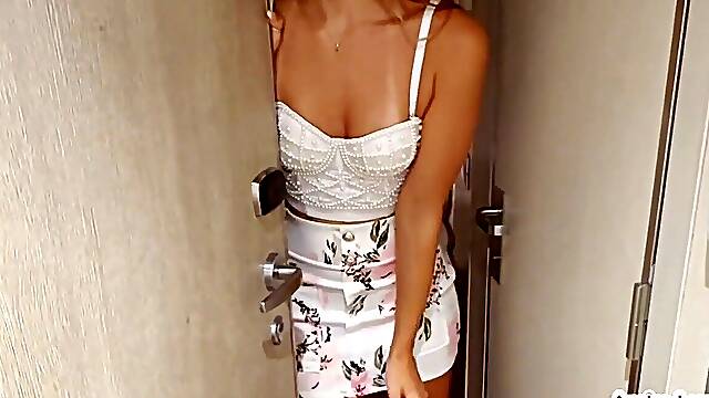 CREAMPIED sizzling teenager IN brief SKIRT AT BOAT PARTY! ����