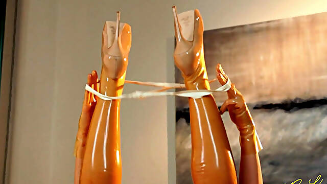 Latex Nurse Fits 2 Hands Into Her Pussy - Ryan Keely