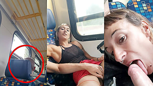 My Friend Masturbates Me and I Suck His Cock Travelling in a Train with People