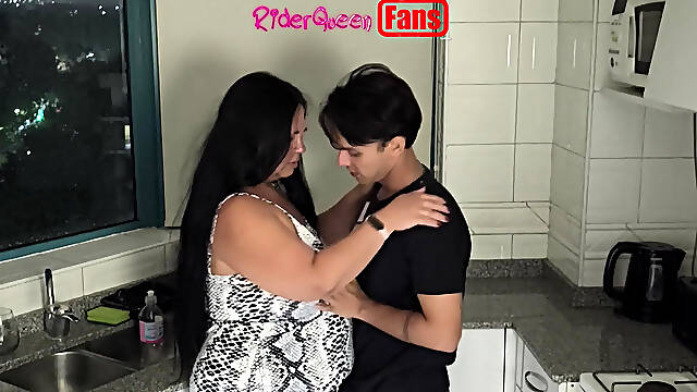 Sexy Stepmom in Kitchen - Video for Fans