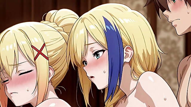 Kazuma X Clair X Darkness (konosuba)