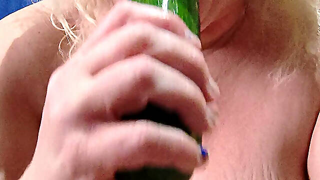 Sucking off the Biggest Cucumber