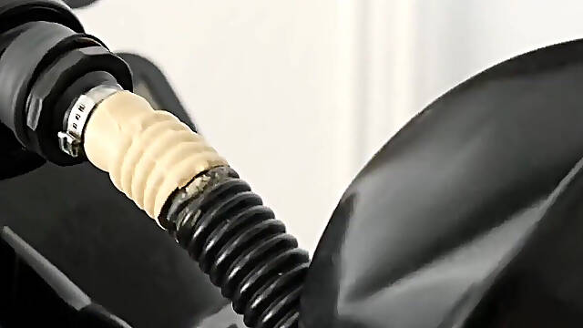 Solo Gasmask Games in the Rubber Clinic Part One