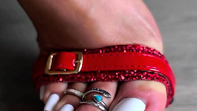 Red Heels and White Nails